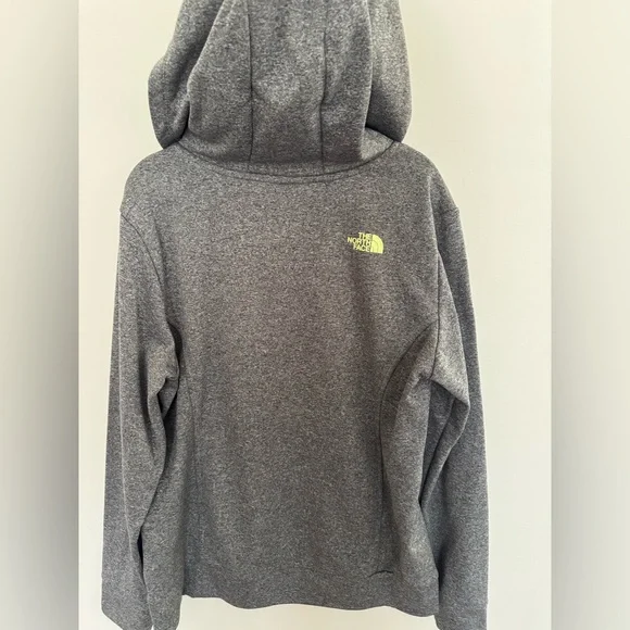 North Face Women’s Gray Neon Colorful Logo Pullover Hoodie Size Large - Picture 3 of 5